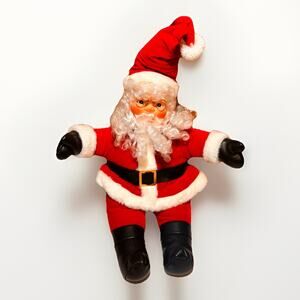 Santa’s Best Vintage Santa Claus Doll Rennoc Corp Plush Decor 18” Classic Xmas